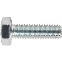 Zinc-plated Sealey SS620 setscrew, M6 x 20mm, hexagonal head, pack of 50, silver finish, threaded body.