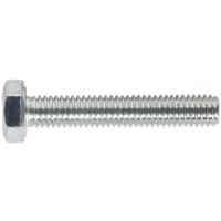 Sealey SS635 zinc setscrew, M6 x 35mm, hex head, silver finish, pack of 50.