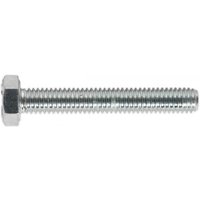 Sealey zinc-plated setscrew, M6 x 40mm, hexagonal head, threaded shaft, pack of 50.
