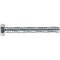 Sealey SS650 zinc-plated setscrew, M6 x 50mm, hex head, threaded shaft, pack of 50, silver finish.