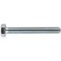 Sealey SS860 zinc setscrew M8 x 60mm, hex head, threaded shaft, silver finish, pack of 50.
