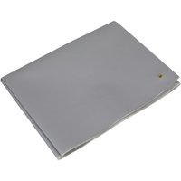 Gray Sealey SSP23 welding blanket, folded, with a small brass grommet in one corner.