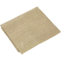 Beige Sealey fibreglass spark proof welding blanket, folded with a textured surface.