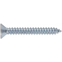 Sealey ST4838 self-tapping screw, 4.8 x 38mm, silver, countersunk head, Pozi drive, pack of 100.