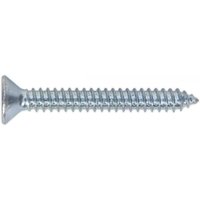 Sealey self-tapping screw, 6.3x51mm, silver, countersunk head, Pozi drive, pack of 100.