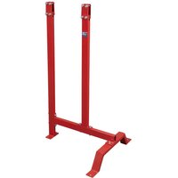 Red Sealey stand for MW21 Small English Wheel, featuring two vertical supports and a sturdy base.