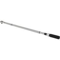 Sealey STW907 torque wrench with silver metallic finish, black grip handle, and adjustable micrometer scale.