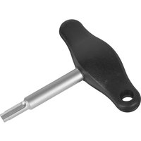 "Black T-handle oil drain plug key with silver shaft for VAG vehicles by Sealey"
