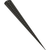 Black Sealey taper bore gauge with measurement markings from 1mm to 30mm, elongated triangular shape.