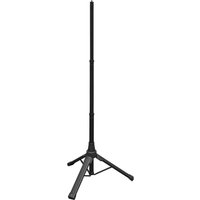 Black Sealey telescopic tripod with M6 threaded mount and adjustable legs for stability.