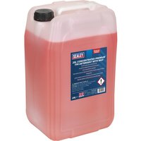 Red Sealey Tfr Premium Detergent with Wax in a translucent plastic jerry can with a black cap and blue label.