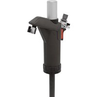 Black and gray Sealey TP90 air operated transfer pump with ergonomic handle and adjustable nozzle.