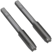 Sealey TSM Taper and Plug Tap Set, two silver metal taps with threaded ends and square shanks.