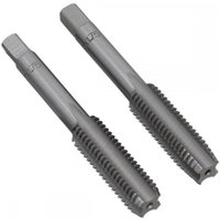 Sealey TSM12 tap set with two silver steel taps, M12 x 1.75mm, featuring spiral flutes and hexagonal shanks.