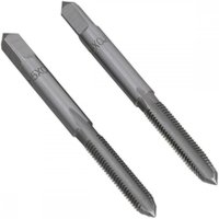 Sealey TSM5 tap set, two silver steel taps, one taper and one plug, M5 x 0.8mm threading, straight fluted design.