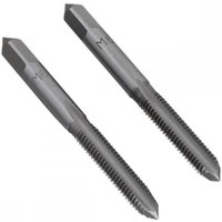 Sealey TSM6 tap set, two silver steel taps with threaded shafts, M6 x 1mm, taper and plug design.
