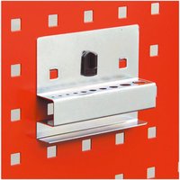 Sealey TTS30 Hexagon Allen Key Holder, silver metal with slots, mounted on red perforated board.