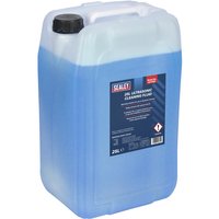 Blue Sealey Ultrasonic Cleaning Fluid container with black cap and label, 25L capacity.