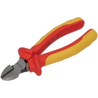 Sealey VDE Insulated Side Cutters with red and yellow handles, silver cutting blades.