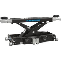 Black Sealey Viking SJBEX jacking beam with extending arms, hydraulic mechanism, and blue branding.