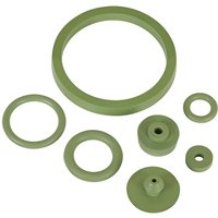 Green Sealey Viton seal kit with various circular gaskets for SCSG02 and SCSG03 pressure sprayers.