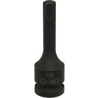 Black Sealey brake caliper socket, 9mm, 1/2in square drive, hexagonal tip, labeled H9 CrMo.