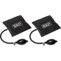Black Sealey air cushion panel bags with hand pump bulbs and Sealey logo on each bag.