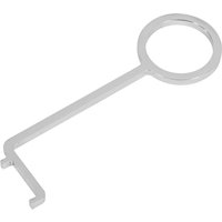 Silver Sealey timing belt gauge with circular handle and L-shaped measuring end for PSA 1.0, 1.2 engines.