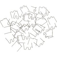 Metal Sealey Wave Staples for SDL14 and SDL15, featuring a zigzag design and sharp ends for plastic repair.
