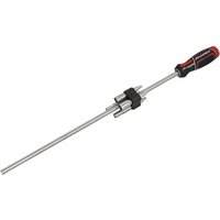 Sealey Wheeleazy tool with long metal rod, black grip, and red-accented handle for wheel fitting and alignment.