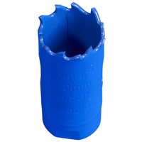 Blue Sealey HSS hole saw blade Ø22mm with jagged cutting edge and embossed text.