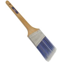 Sealey wooden handle paint brush with blue synthetic bristles and metal ferrule.