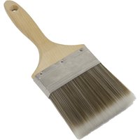 Sealey wooden handle paint brush with synthetic bristles and metal ferrule.