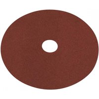Sealey WSD4560 fibre backed disc, 115mm diameter, 60 grit, reddish-brown, circular with central hole, pack of 25.