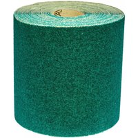 Green Sealey sanding roll, 115mm x 10m, coarse 60 grit, cylindrical shape with visible texture.