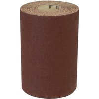 Brown Sealey sanding roll, 115mm x 5m, fine 120 grit, cylindrical shape with visible inner core.