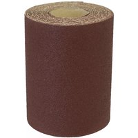 Brown Sealey sanding roll, 115mm wide, 5m long, coarse 60 grit texture, cylindrical shape.
