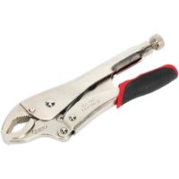 Sealey Xtreme Grip Quick Release Locking Pliers, silver with black and red rubber grip handle, adjustable jaw.