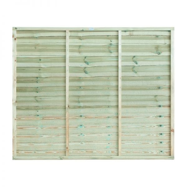 Shire Grange Superior Lap 4 x 6ft Pressure Treated Green Vertical Fence Panel - image 2