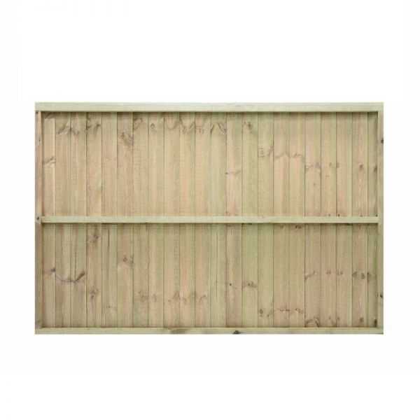 Shire Standard Featheredge 3 x 6ft Pressure Treated Green Vertical Fence Panel - image 2