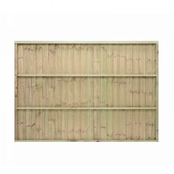 Shire Standard Featheredge 4 x 6ft Pressure Treated Green Vertical Fence Panel - image 2