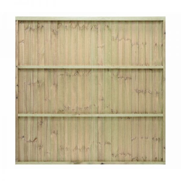 Shire Standard Featheredge 6 x 6ft Pressure Treated Green Vertical Fence Panel - image 2