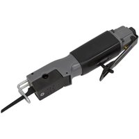 Gray and black Siegen S01045 reciprocating air saw with ergonomic grip and exposed blade.