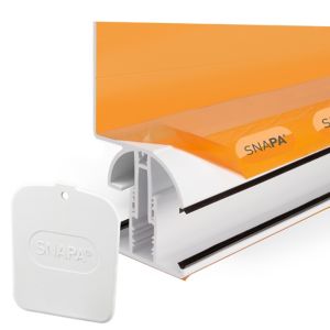 White Snapa Wall Side Bar, measuring 2.5 meters, features a sleek design with a smooth finish and includes a removable tag for easy identification.