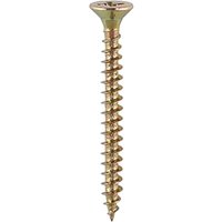 Gold Solo Countersinking Pozi Wood Screw by Timco with sharp tip and spiral threads for wood applications.