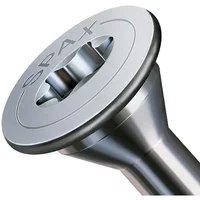 SPAX Wirox construction screw, silver, 5x107mm, with star-shaped drive and flat head, pack of 150.