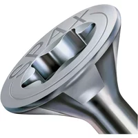 SPAX Wirox T-Star wood screw, silver, 6x100mm, with star-shaped drive and flat countersunk head, pack of 100.
