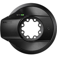 Black SRAM AXS Power Meter Spider with threaded mount, circular design, and visible bolt holes.