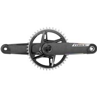 Black SRAM Force AXS crankset with 42T chainring, integrated power meter spindle, and direct mount design.