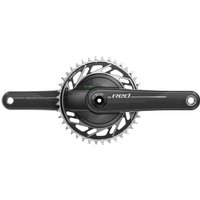 Black SRAM Red AXS XPLR 1X Power Meter Spider with sleek crank arms and integrated chainring design.